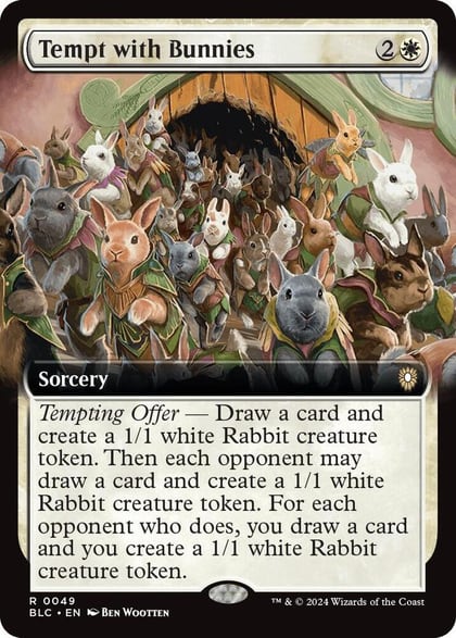 Tempt with Bunnies (Extended Art), Commander: Bloomburrow 49