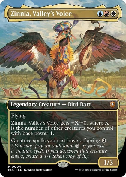 Zinnia, Valley's Voice (Borderless), Commander: Bloomburrow 4