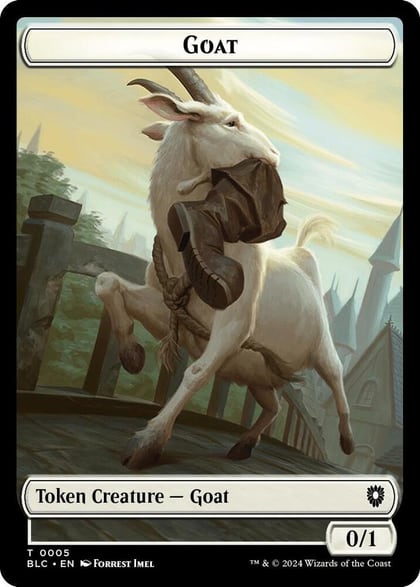 Goat // Wolf (0032) Double-Sided Token, Commander: Bloomburrow 5 // 32
