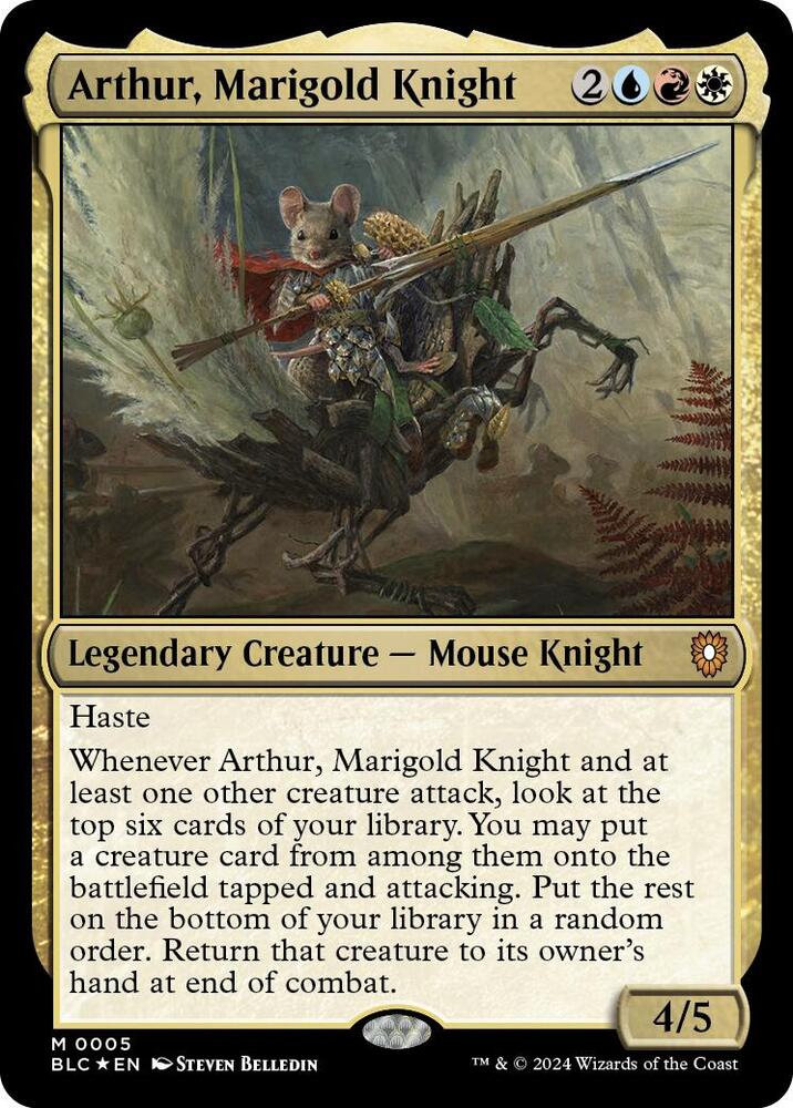 Arthur, Marigold Knight, Commander: Bloomburrow 5