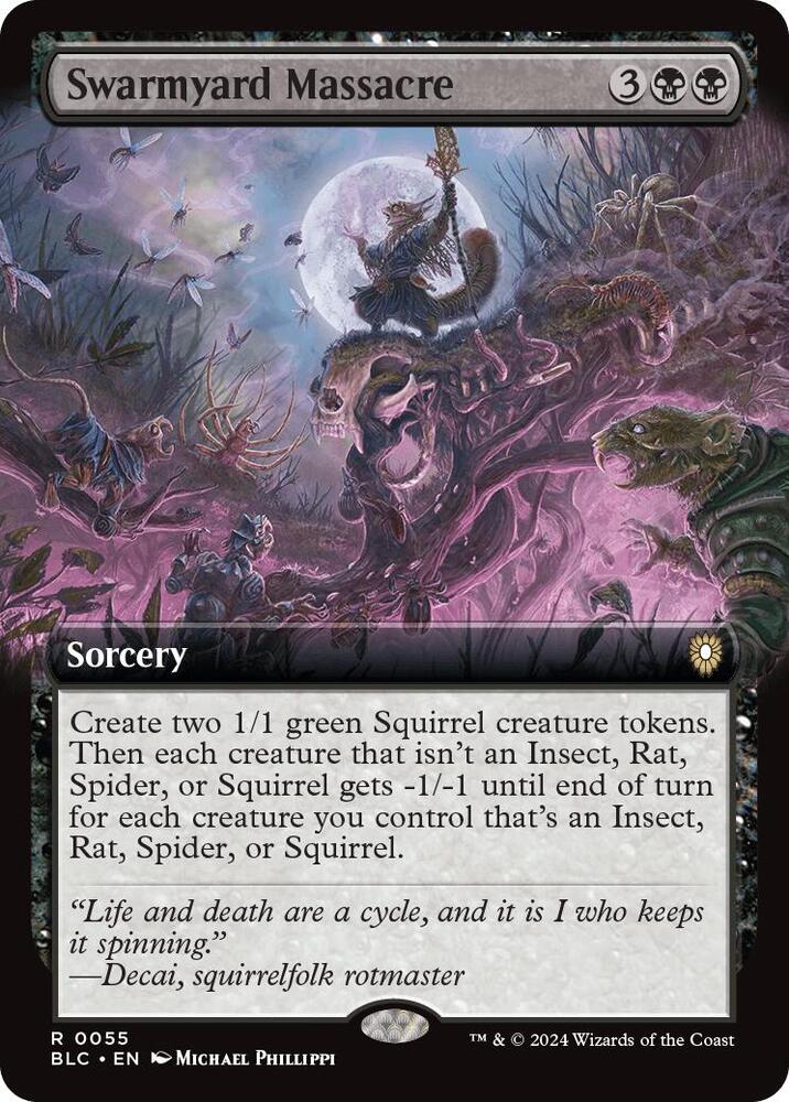Swarmyard Massacre (Extended Art), Commander: Bloomburrow 55