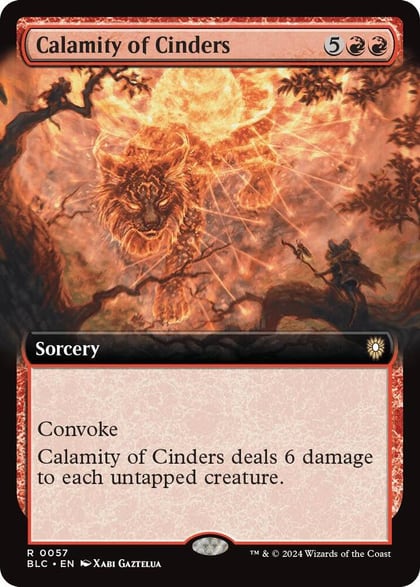 Calamity of Cinders (Extended Art), Commander: Bloomburrow 57