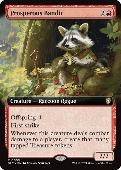 Prosperous Bandit (Extended Art), Commander: Bloomburrow 59