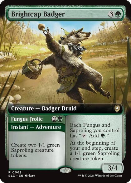 Brightcap Badger (Extended Art), Commander: Bloomburrow 62