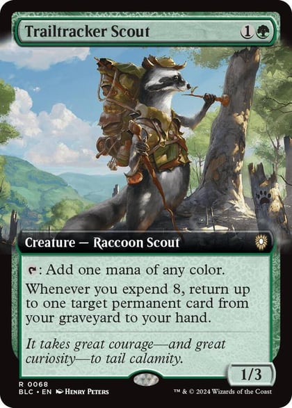 Trailtracker Scout (Extended Art), Commander: Bloomburrow 68