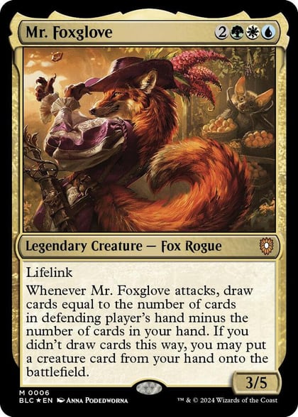 Mr. Foxglove, Commander: Bloomburrow 6