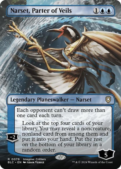 Narset, Parter of Veils (Borderless), Commander: Bloomburrow 76