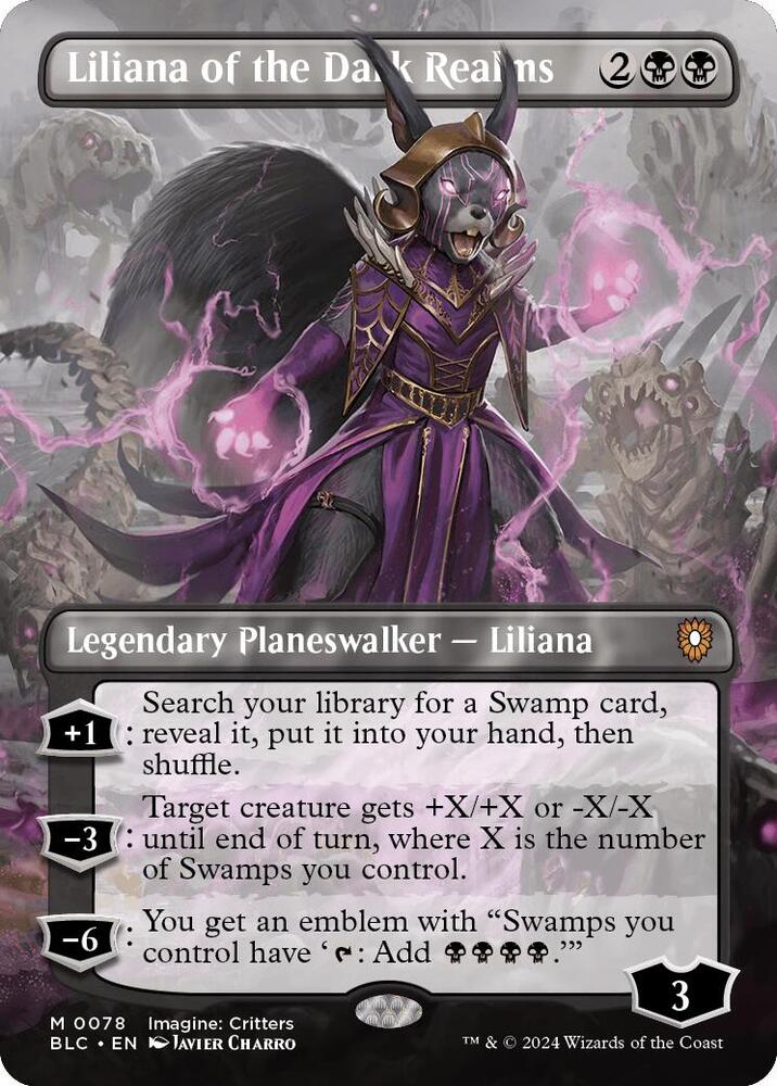 Liliana of the Dark Realms (Borderless), Commander: Bloomburrow 78