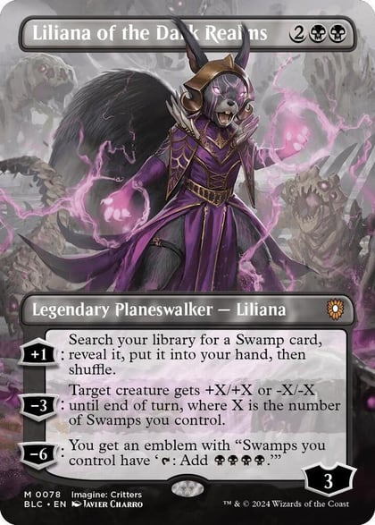 Liliana of the Dark Realms (Borderless), Commander: Bloomburrow 78