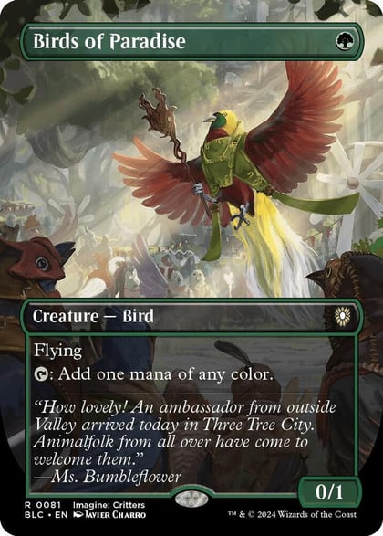 Birds of Paradise (Borderless), Commander: Bloomburrow 81