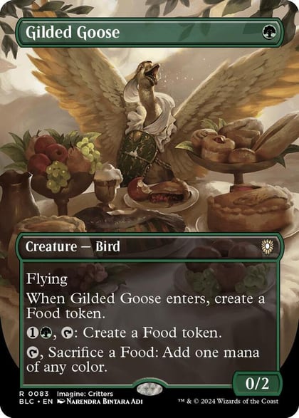 Gilded Goose (Borderless), Commander: Bloomburrow 83