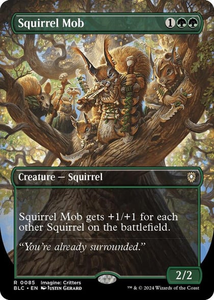 Squirrel Mob (Borderless), Commander: Bloomburrow 85