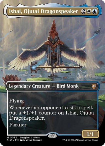 Ishai, Ojutai Dragonspeaker (Borderless), Commander: Bloomburrow 89