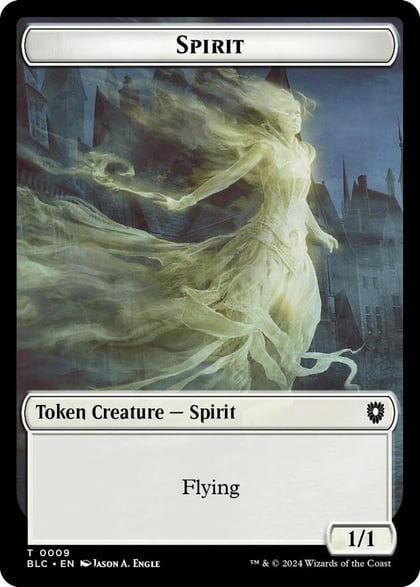 Spirit // Faerie Double-Sided Token, Commander: Bloomburrow 9 // 12