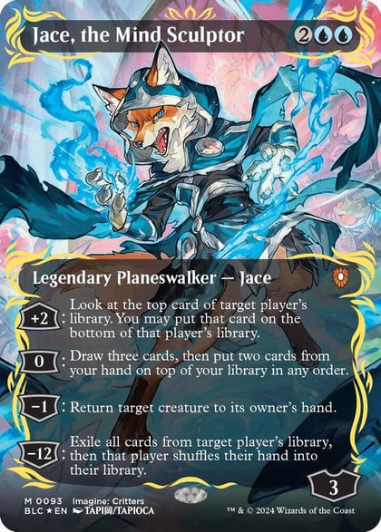 Jace, the Mind Sculptor (Borderless) (Raised Foil), Commander: Bloomburrow 93