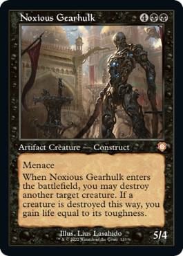 Noxious Gearhulk (Retro Frame), Commander: The Brothers' War 110