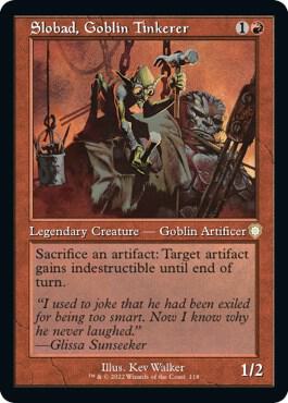 Slobad, Goblin Tinkerer (Retro Frame), Commander: The Brothers' War 118