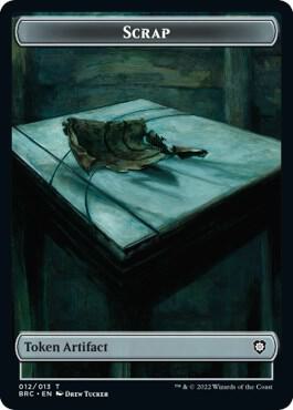 Scrap // Phyrexian Myr Double-Sided Token, Commander: The Brothers' War 12 // 5