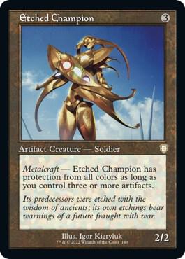 Etched Champion (Retro Frame), Commander: The Brothers' War 140