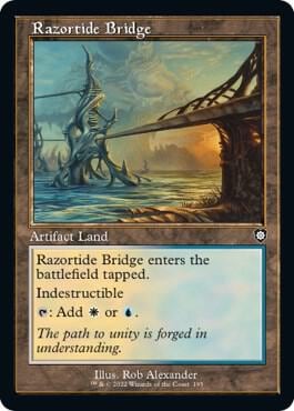 Razortide Bridge (Retro Frame), Commander: The Brothers' War 195