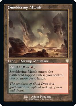 Smoldering Marsh (Retro Frame), Commander: The Brothers' War 202