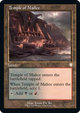 Temple of Malice (Retro Frame), Commander: The Brothers' War 208