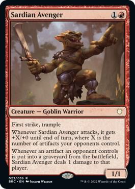 Sardian Avenger, Commander: The Brothers' War 23