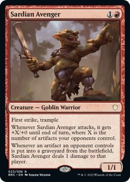 Sardian Avenger, Commander: The Brothers' War 23
