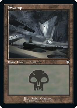 Swamp (34) (Retro Frame), Commander: The Brothers' War 34