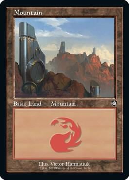 Mountain (36) (Retro Frame), Commander: The Brothers' War 36