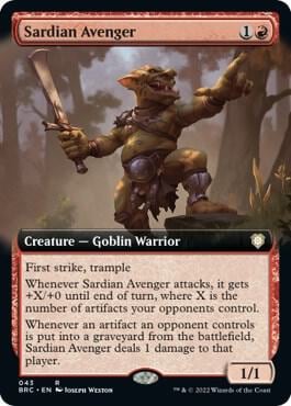 Sardian Avenger (Extended Art), Commander: The Brothers' War 43