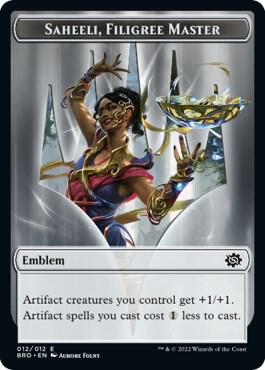 Emblem - Saheeli, Filigree Master, The Brothers' War 12