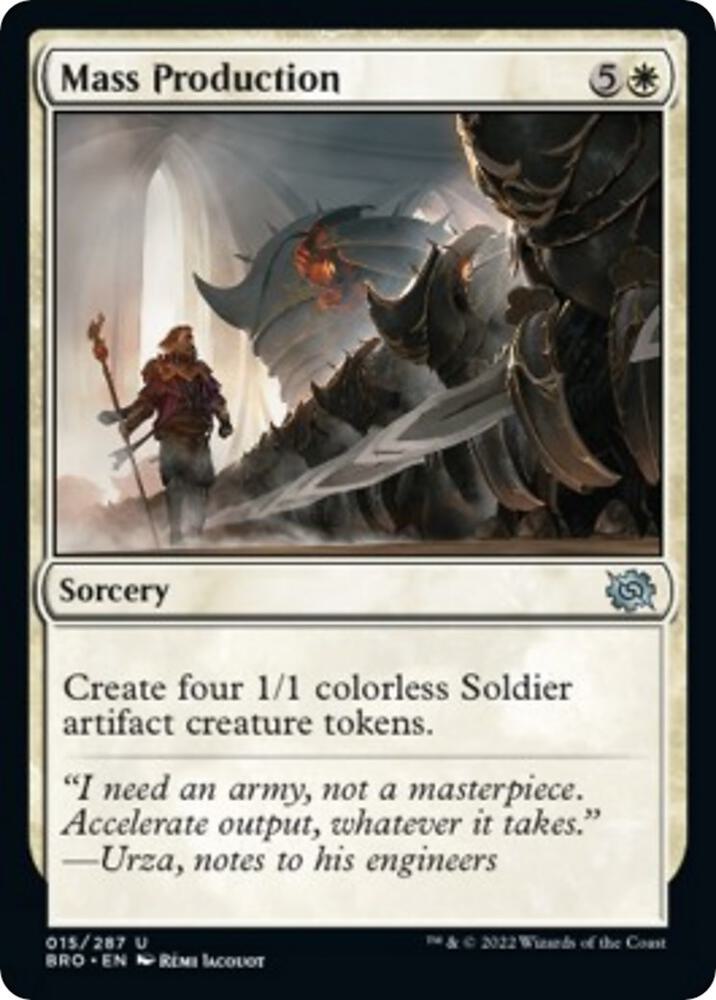 Mass Production, The Brothers' War 15