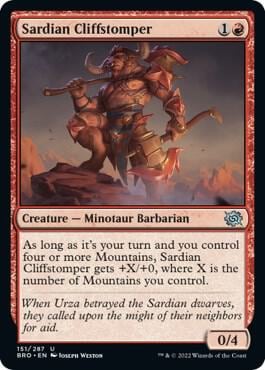 Sardian Cliffstomper, The Brothers' War 151