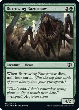 Burrowing Razormaw, The Brothers' War 173