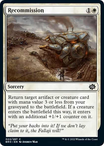Recommission, The Brothers' War 22