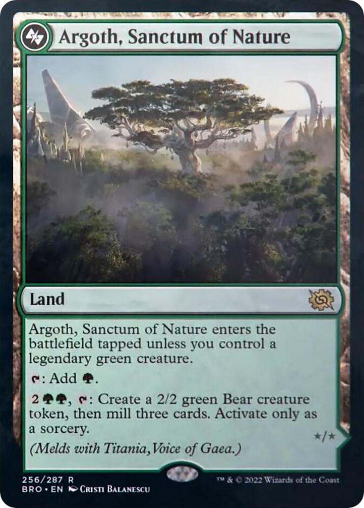 Argoth, Sanctum of Nature, The Brothers' War 256