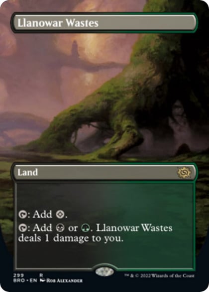 Llanowar Wastes (Borderless), The Brothers' War 299