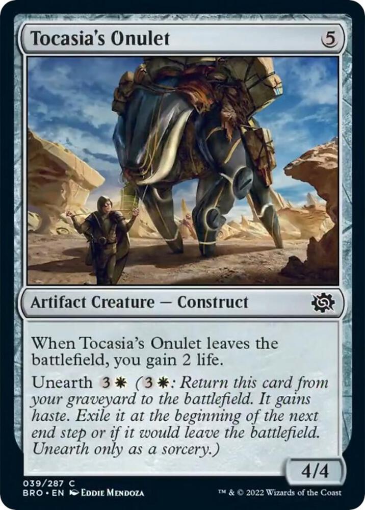 Tocasia's Onulet, The Brothers' War 39