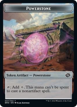 Powerstone // Forest Dryad Double-Sided Token, The Brothers' War 7 // 3