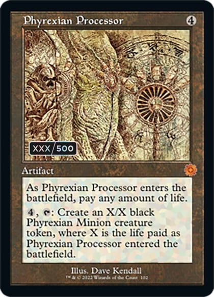 Phyrexian Processor (Schematic) (Serial Numbered), The Brothers' War: Retro Frame Artifacts 102