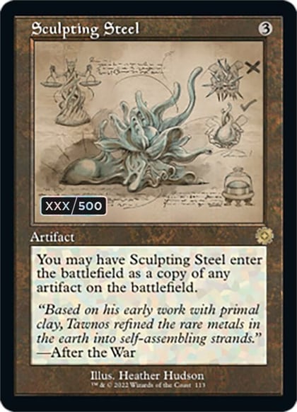 Sculpting Steel (Schematic) (Serial Numbered), The Brothers' War: Retro Frame Artifacts 113