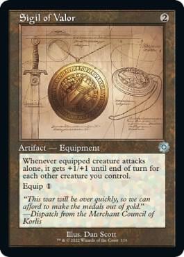 Sigil of Valor (Schematic), The Brothers' War: Retro Frame Artifacts 116