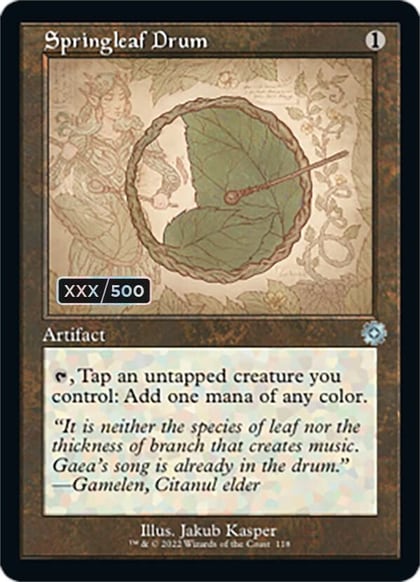 Springleaf Drum (Schematic) (Serial Numbered), The Brothers' War: Retro Frame Artifacts 118