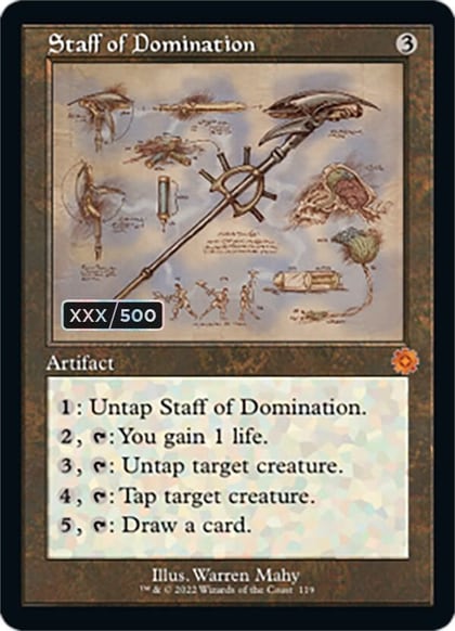 Staff of Domination (Schematic) (Serial Numbered), The Brothers' War: Retro Frame Artifacts 119