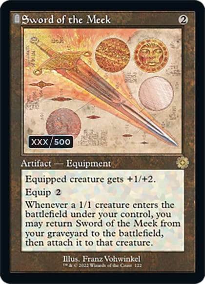 Sword of the Meek (Schematic) (Serial Numbered), The Brothers' War: Retro Frame Artifacts 122