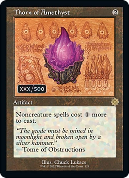 Thorn of Amethyst (Schematic) (Serial Numbered), The Brothers' War: Retro Frame Artifacts 123