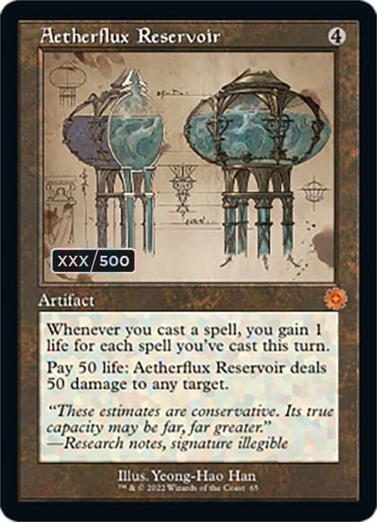 Aetherflux Reservoir (Schematic) (Serial Numbered), The Brothers' War: Retro Frame Artifacts 65