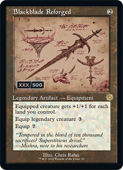 Blackblade Reforged (Schematic) (Serial Numbered), The Brothers' War: Retro Frame Artifacts 69