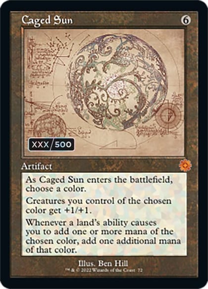 Caged Sun (Schematic) (Serial Numbered), The Brothers' War: Retro Frame Artifacts 72